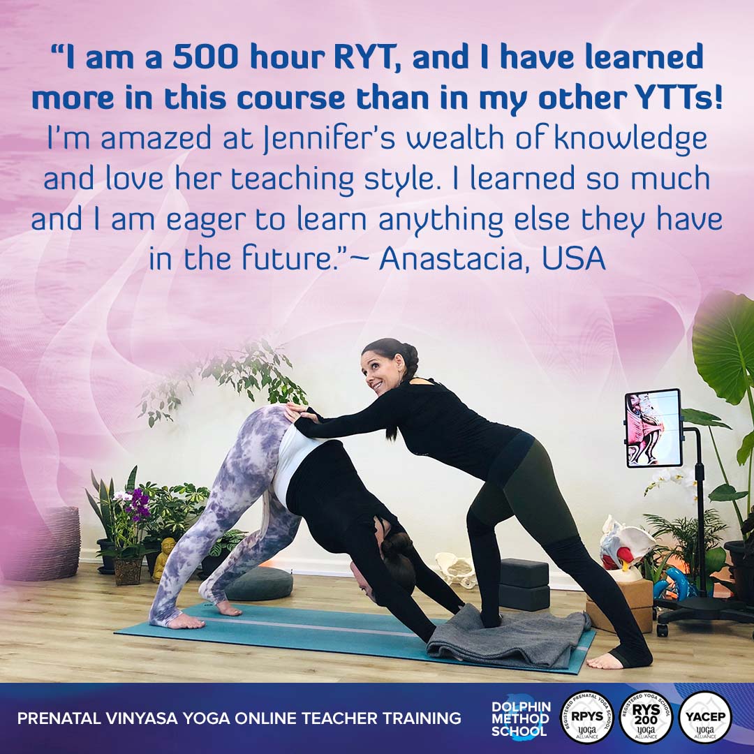 I am a 500 hour RYT, and I have learned more in this course than in my other YTTs! I'm amazed at Jennifer’s wealth of knowledge and love her teaching style. I learned so much and I am eager to learn anything else they have in the future.~ Anastacia, USA. Online Prenatal Yoga Teacher Training - Yoga Alliance RPYT